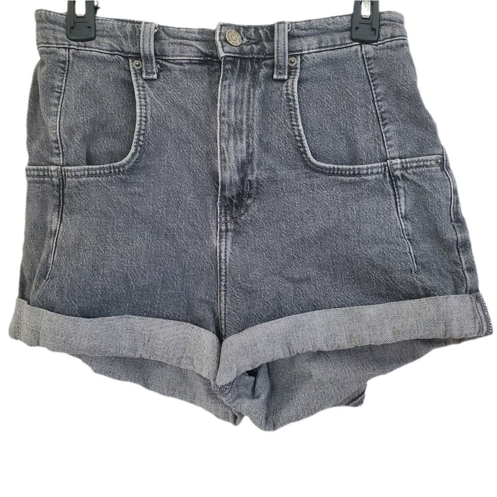 BDG Urban Outfitters Gray Denim High Rise Stretch Roll Hem Shorts Jorts Size‎ 27